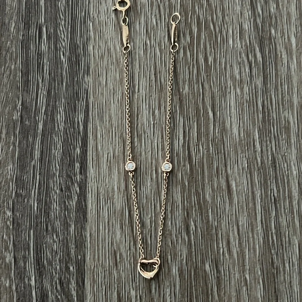 Tiffany & Co. Gold Heart Necklace with Silver Accents - Picture 1 of 10